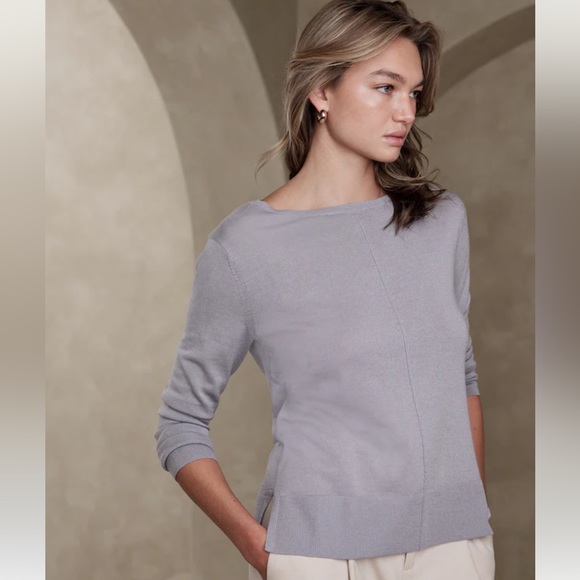 NWT BANANA REPUBLIC MERINO WOOL BOATNECK SWEATER - Picture 7 of 8